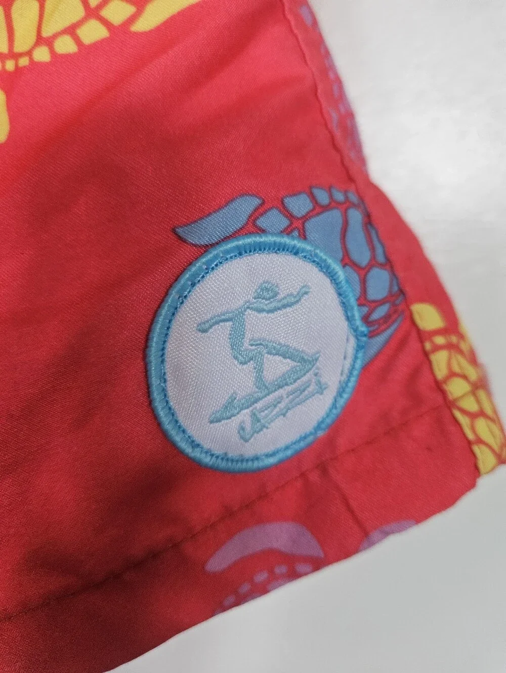 Uzzi Men's XL Pink Turtle Swim Trunks